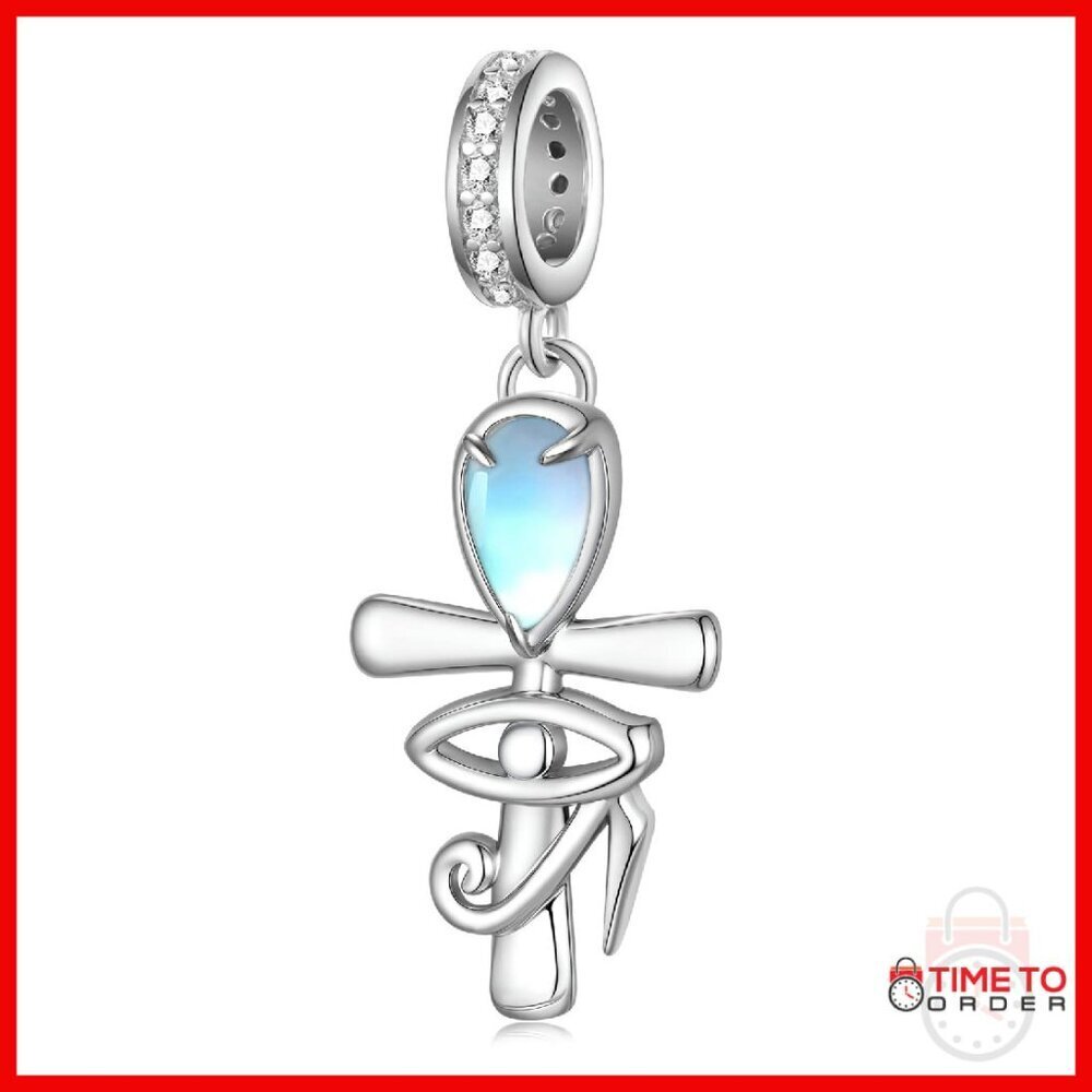 Sterling Silver Ankh Charm 16x9mm Protective Talisman Jewelry Making